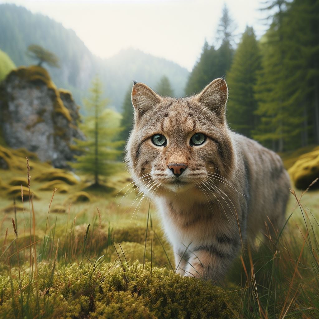 Gato en el bosque